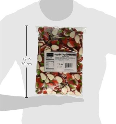 Kervan Candy Foam Bottom Strawberry Bulk Gummy Candy – 5 Pound Bag – Fruity & Sweet Gift Snacks for Kids – Party Size