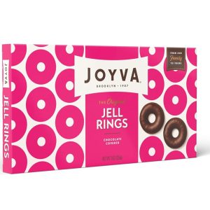 Joyva Jell Rings - The Original Gourmet Chocolate Confection with a Sweet Jelly Filling - Kosher Parve, Vegan, Non-Dairy, No Gluten Treats - Made in Brooklyn - 5-lb. Bulk Box, Approximately 165 Pieces