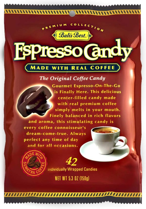 Bali's Best Espresso Candy, 5.3-Ounce Bags (Pack of 12)