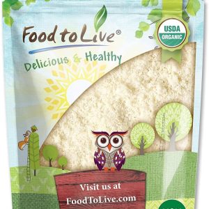 Food to Live Organic Almond Flour, 4 Pounds - Extra Fine Blanched Prime Meal, Non-GMO, Low Carb, Culinary Grade, Kosher, Keto, Paleo and Vegan Super Powder, Bulk