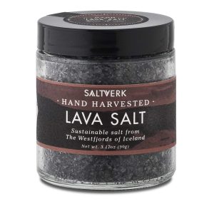 Saltverk Lava Sea Salt, 3.17 Ounces of Handcrafted Gourmet Salt Flakes