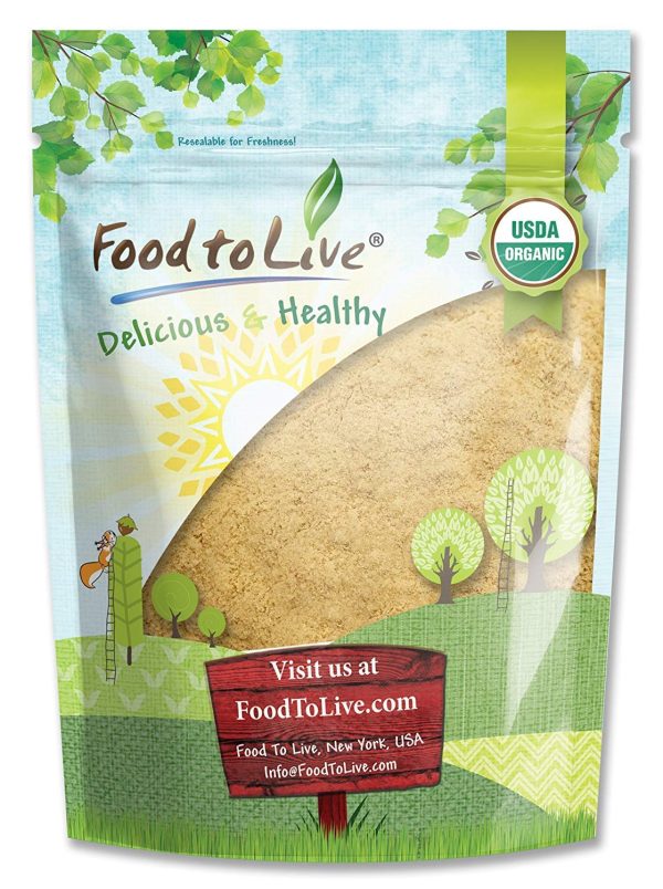 Food to Live Organic Yellow Maca Powder, 1 Pound - Non-GMO, Kosher, Raw Ground Maca Root, Vegan, Flour, Bulk