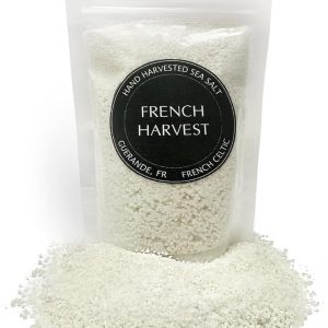 French Harvest Celtic Salt French Grey Sel Gris Sea Salt (14oz - Fine Grain) Over 82 Minerals Grey Salt Premium Mineral Sea Salt in Re-Sealable Refill Bag - Kosher and Non-GMO