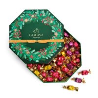 Godiva Chocolatier Holiday 2023 Truffle Tin - 50 Piece Individually Wrapped Assorted Gourmet Chocolate Candy - 1 Giftable Tin - Unique Christmas Gift for Chocolate Lovers - Image 3