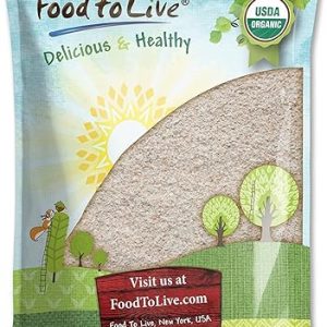 Organic Whole Wheat Bread Flour, 8 Pounds – Whole Grain, Stone Ground, Unbleached, Non-GMO, Kosher, Unbromated, Raw, Vegan, Bulk, Product of the USA