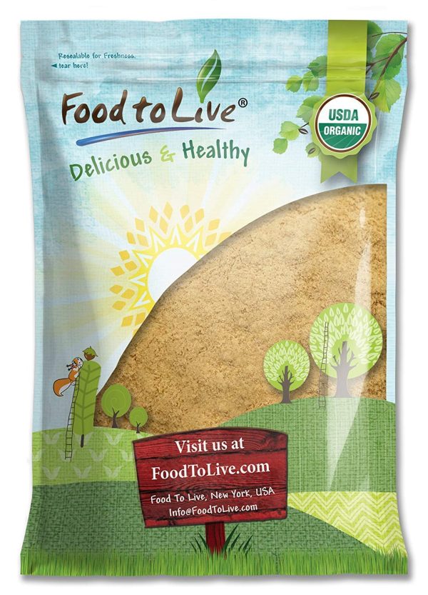 Food to Live Organic Yellow Maca Powder, 8 Pounds - Non-GMO, Kosher, Raw Ground Maca Root, Vegan, Flour, Bulk
