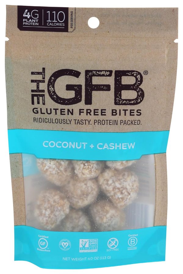 The GFB Gluten Free, Non GMO High Protein Bites, Coconut Cashew Crunch, 4 Ounce