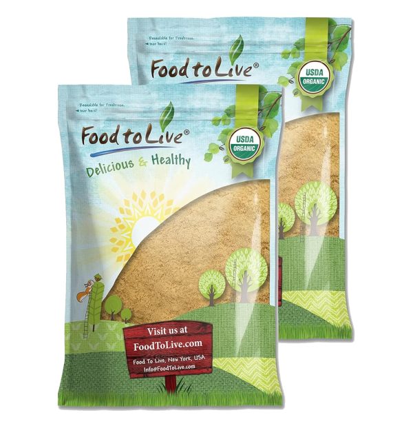 Food to Live Organic Yellow Maca Powder, 16 Pound - Non-GMO, Kosher, Raw Ground Maca Root, Vegan, Flour, Bulk
