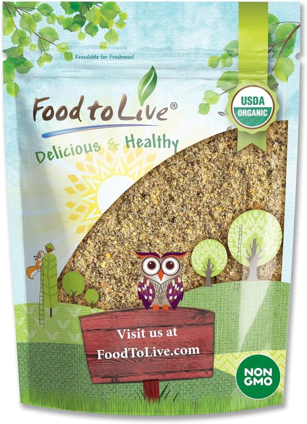 Organic Omega Power Flax and Chia Seeds Blend, 2 Pounds — Cold-Milled from Whole Raw Chia and Flax Seeds, Non-GMO, Vegan, Kosher, Bulk. Rich in Omega 3 Fatty Acids. Perfect for Smoothies and Shakes