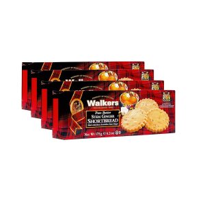 Walker's Shortbread Stem Ginger Cookies, Pure Butter Shortbread Cookies, 6.2 Oz Box (Pack of 4)