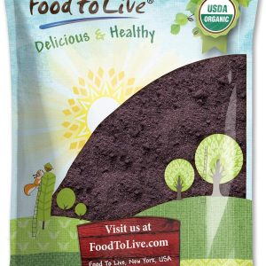 Food to Live Organic Maqui Berry Powder, 8 Pounds – Non-GMO, Raw, 100% Pure, Vegan Superfood, No Added Sugar, Bulk, Rich in Iron, Fiber and Antioxidant, Great for Juices, Drinks, and Smoothies.