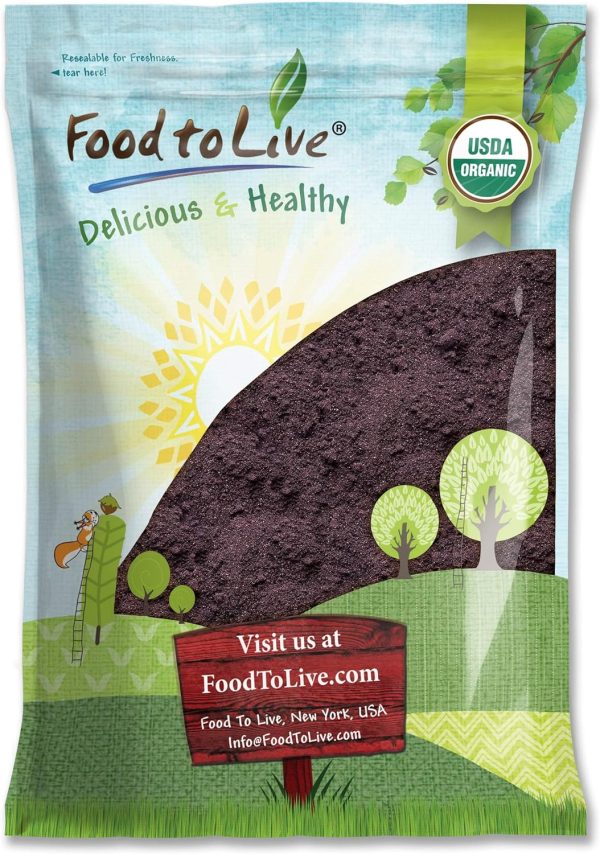 Food to Live Organic Maqui Berry Powder, 8 Pounds – Non-GMO, Raw, 100% Pure, Vegan Superfood, No Added Sugar, Bulk, Rich in Iron, Fiber and Antioxidant, Great for Juices, Drinks, and Smoothies.