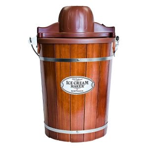 Nostalgia Electric Bucket Ice Cream Maker With Easy-Carry Handle, Makes 6-Quarts in Minutes