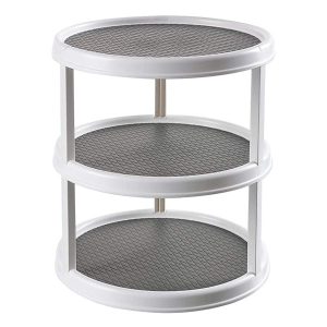 12 inch Diameter Turnable Lazy Susan Spice Rack Organizer for Large Cabinet