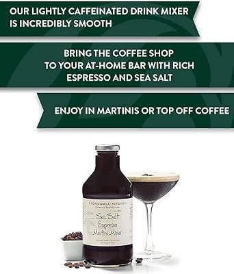 Stonewall Kitchen Sea Salt Espresso Martini Mixer, 24 oz